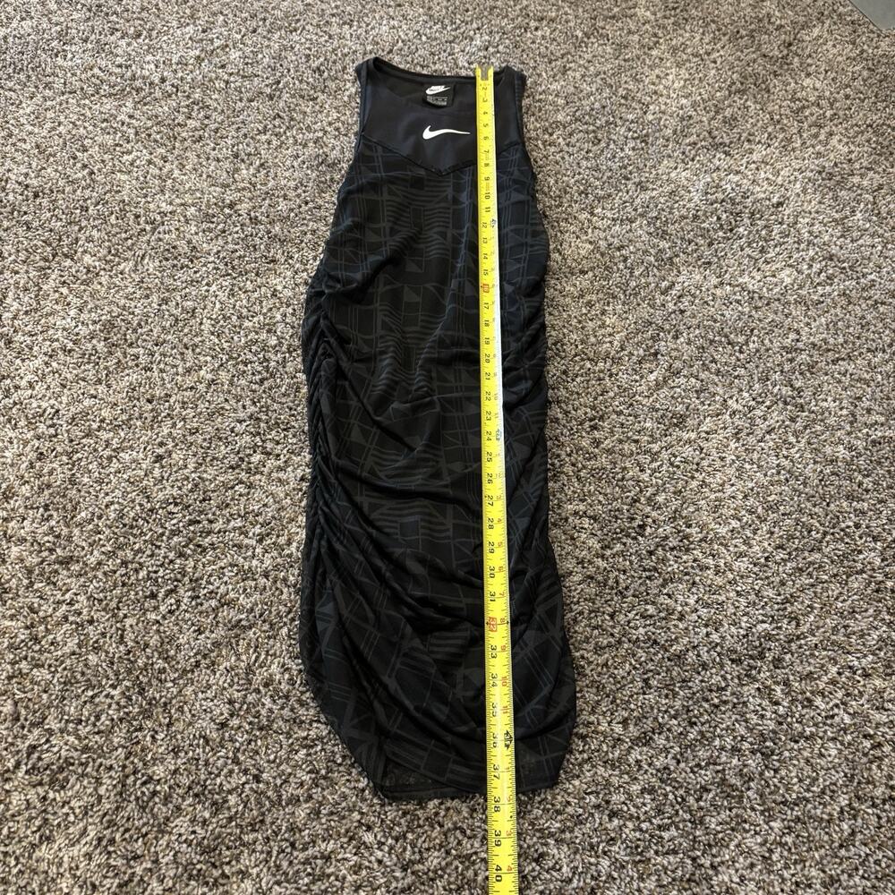 Nike Tank Dress XS Black Shirred Bodycon - Picture 10 of 13